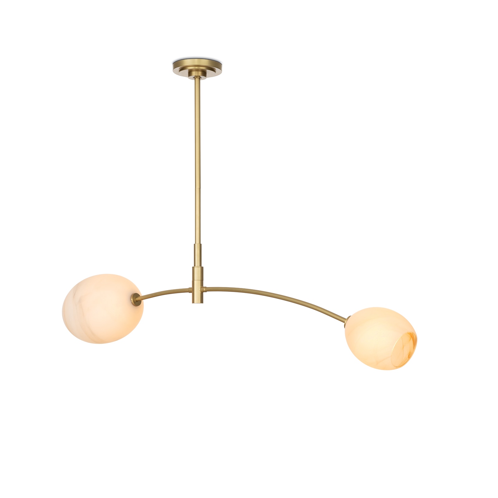 Artemis Brass & Alabaster Double Pendant | Regina Andrew Detroit